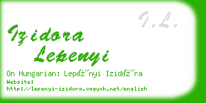 izidora lepenyi business card
